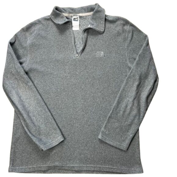 The North Face Men's Gray 1/4 Zip Pullover Fleece Size M - Picture 1 of 5